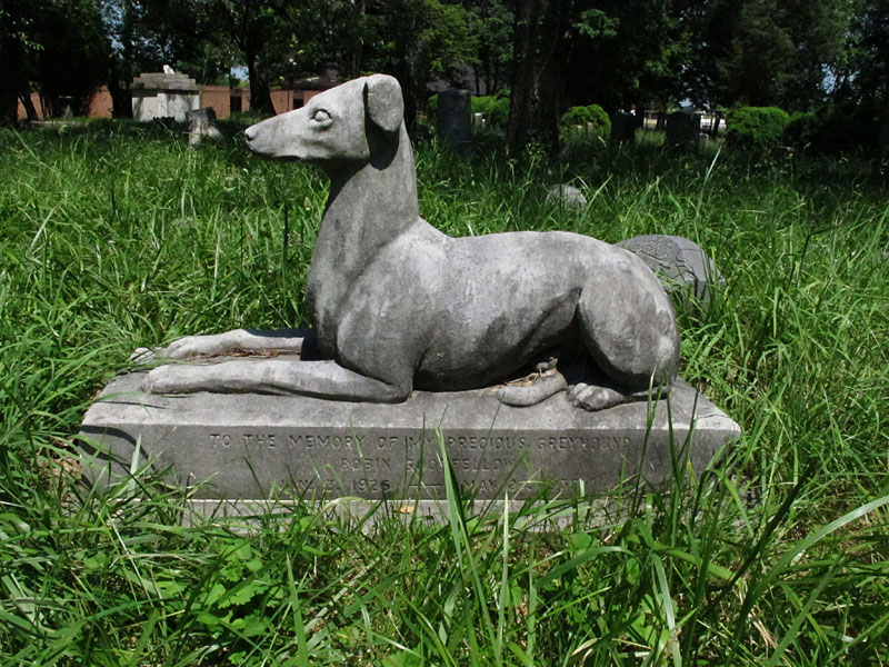 Robin Goodfellow, a greyhound (May 2013) dog statues